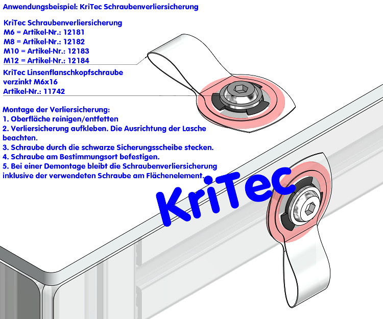 KriTec Schraubenverliersicherungen