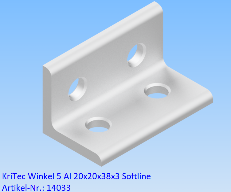 KriTec Winkel 5 Al 20x20x38x3 Softline