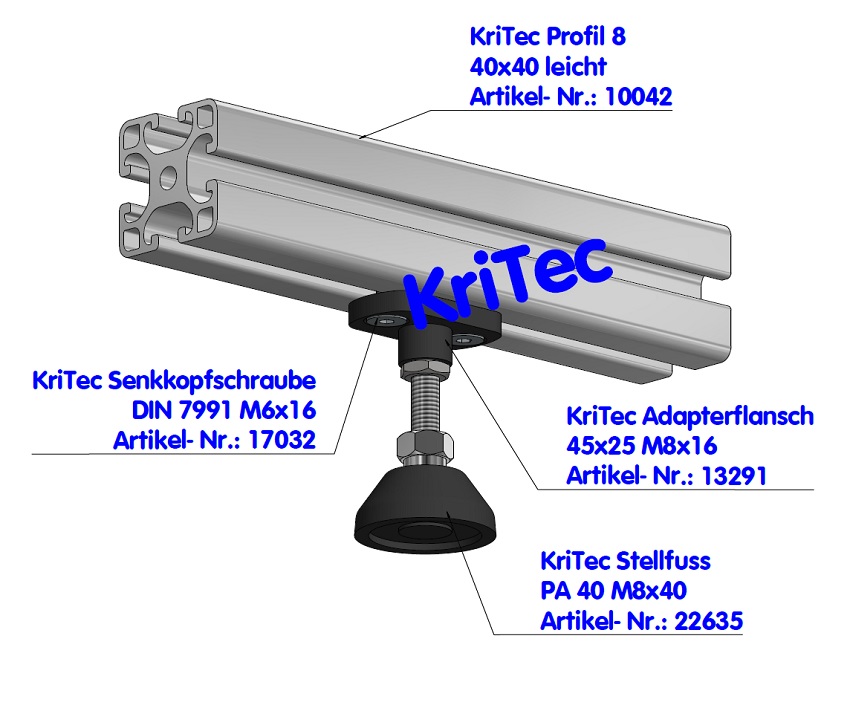 KriTec Senkkopfschrauben ISO 10642 (DIN 7991) verzinkt