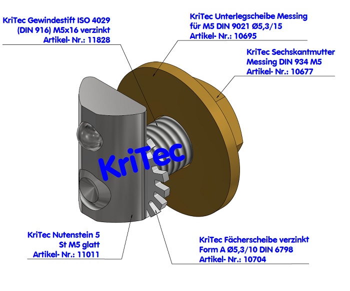KriTec Erdungssatz 5 Raster 20