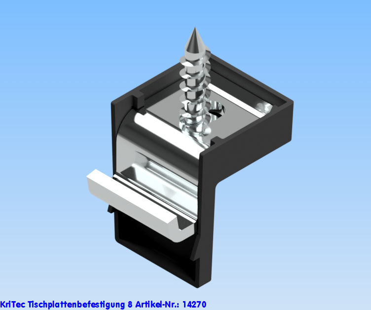 KriTec Tischplattenbefestigung 8 Raster 40