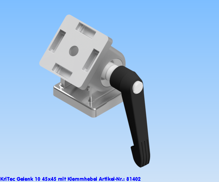 KriTec Gelenk 10 45x45 mit Klemmhebel
