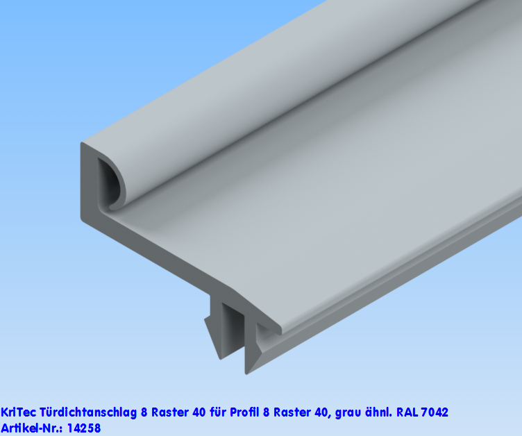 KriTec Türdichtanschlag 8 Raster 40 für Profil 8 Raster 40