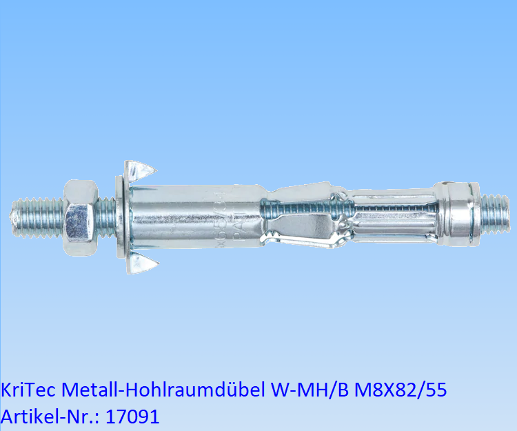 KriTec Metall-Hohlraumdübel W-MH/B M8X82/55