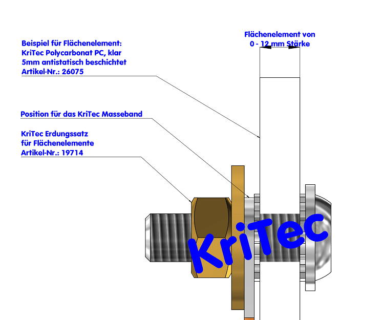 KriTec Masseband 10 x 100mm, 6mm²