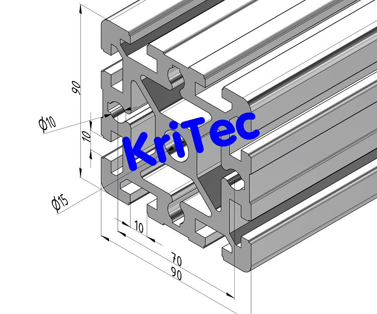 KriTec Profil 10 90x90 schwer