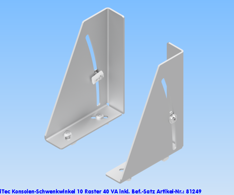 KriTec Konsolen-Schwenkwinkel 10 Raster 40 VA