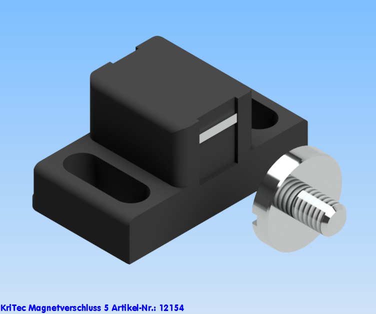 KriTec Befestigungswinkel für Magnetverschluss 5 an Nut 6 Raster 30