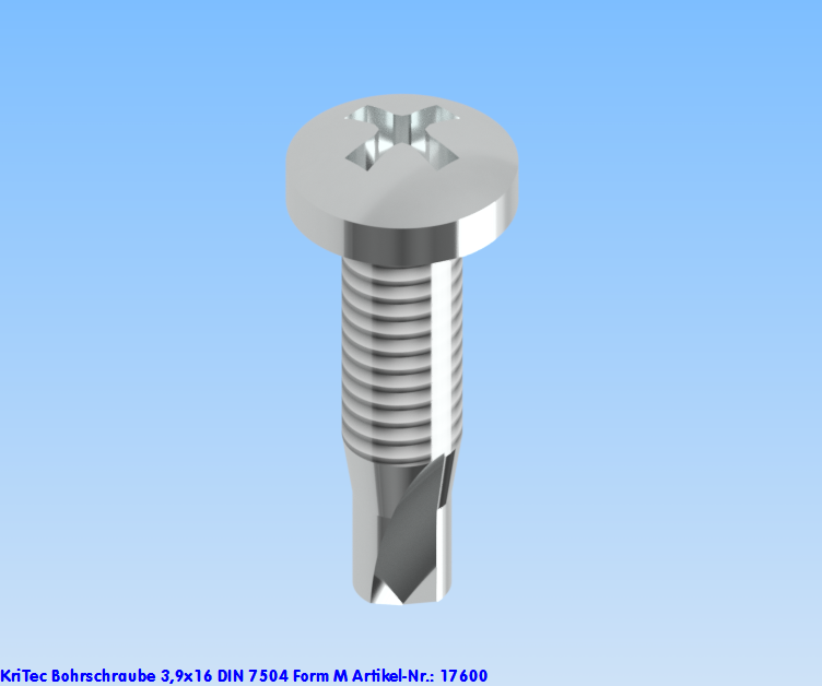 KriTec Bohrschraube 3,9x16 DIN 7504Form M