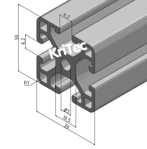 KriTec Profil 6 30x30 leicht