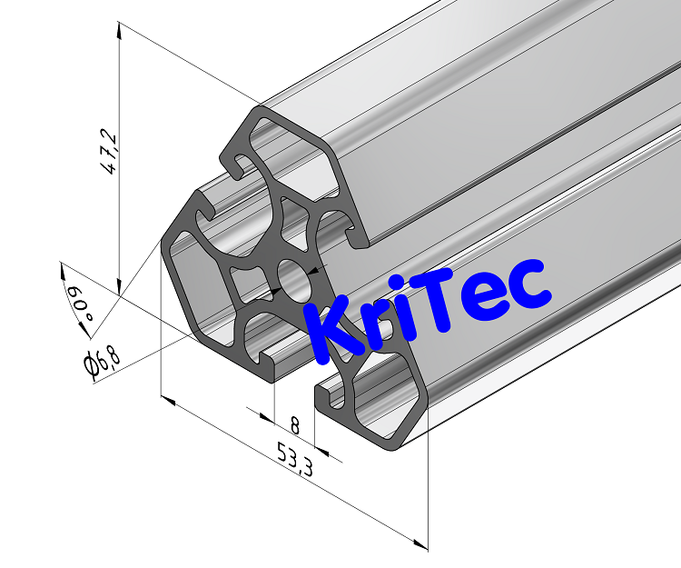 KriTec Profil 8 3x40-120° leicht