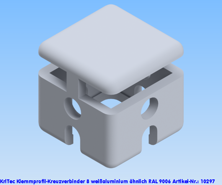KriTec Klemmprofil-Kreuzverbinder 8 40x40