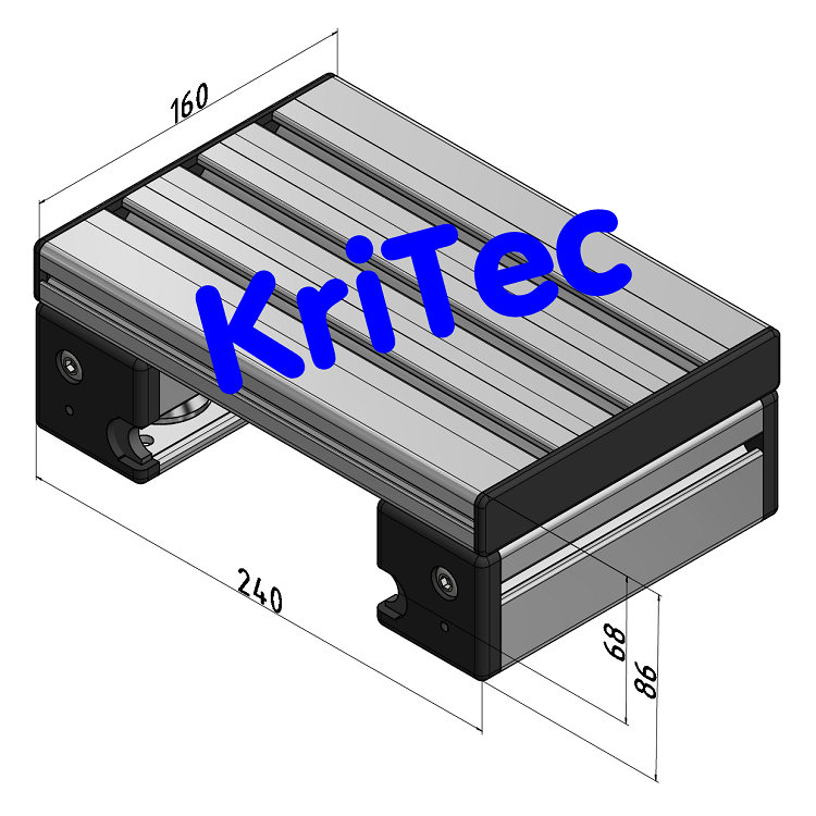 KriTec Doppellager-Laufwagen 8 D14 120