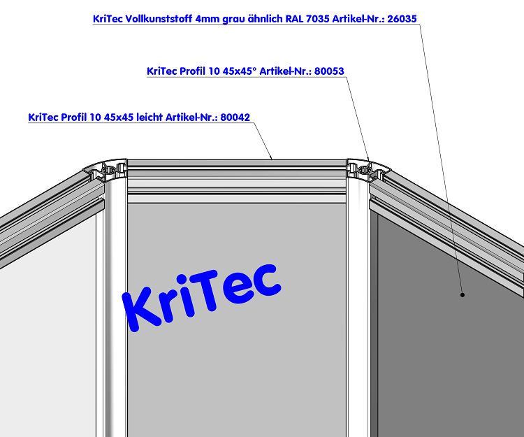 KriTec Profil 10 45x45°