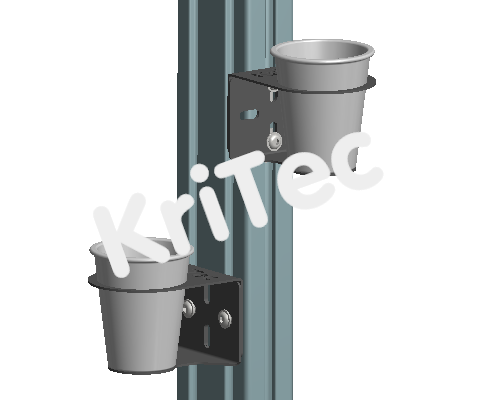 KriTec Becherhalter 0,2l schwarz pulverbeschichtet