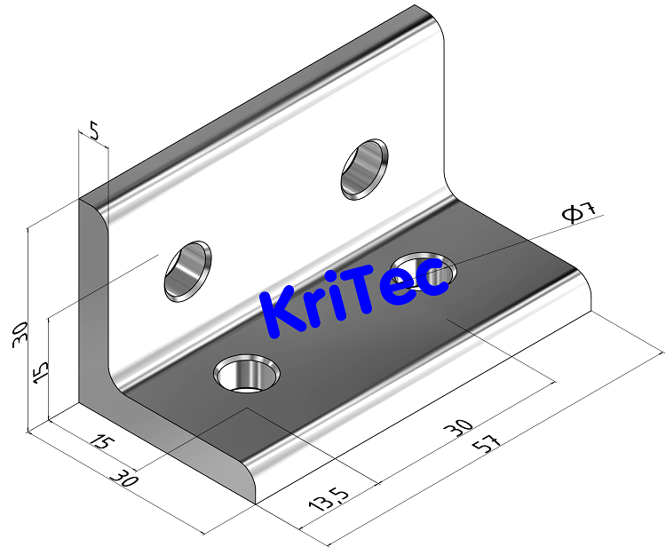 KriTec Winkel 6 Al 30x30x57x5 Softline