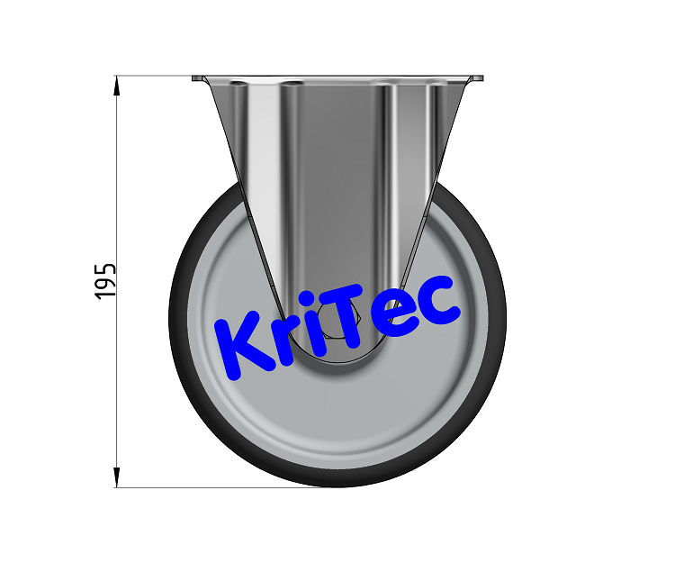 KriTec Schwerlast-Bockrolle D160