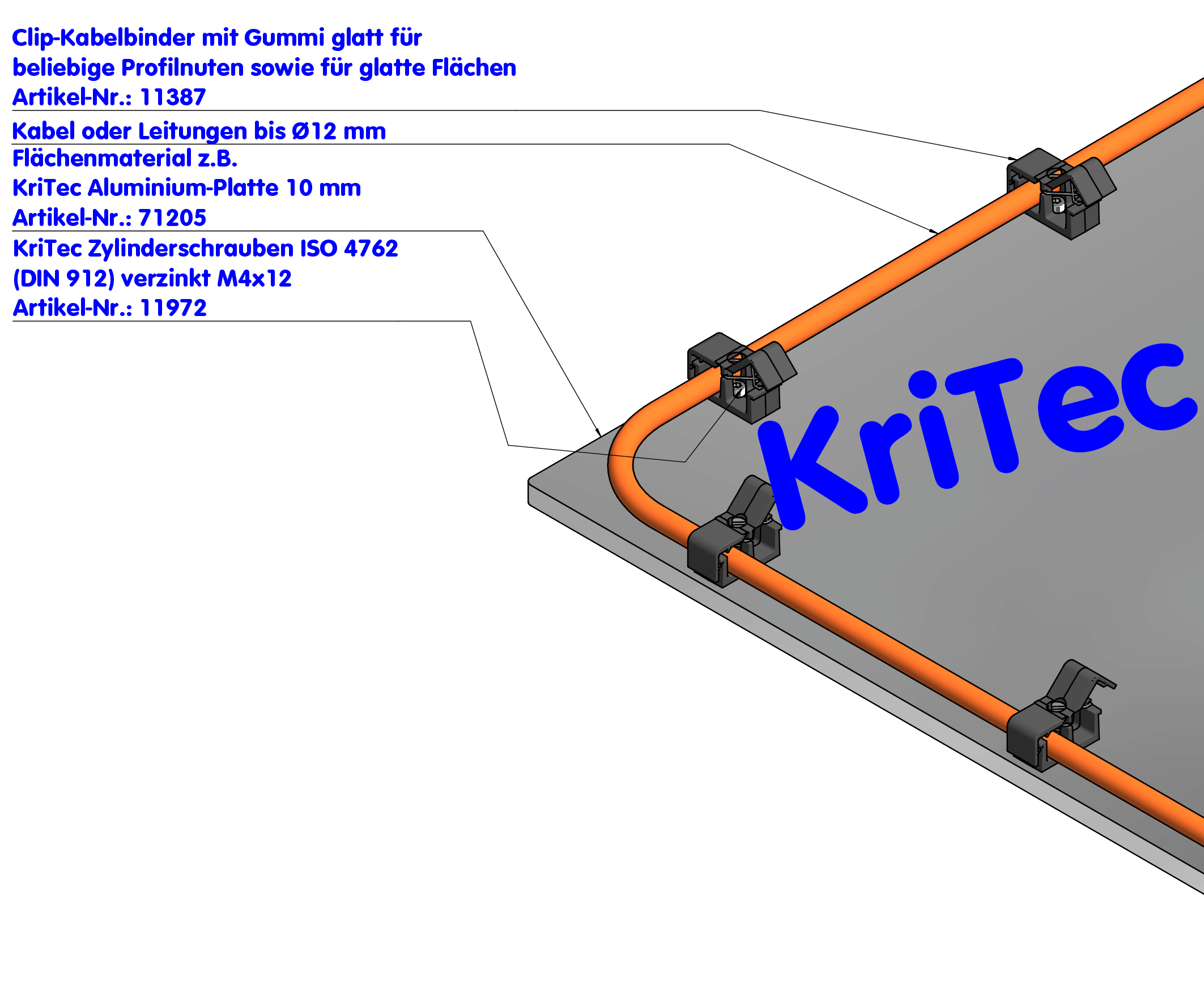 KriTec Zylinderschrauben ISO 4762 (DIN 912) verzinkt