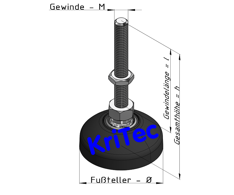 KriTec Stellfuß Zn 50
