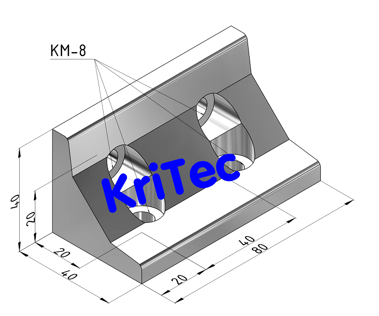 KriTec Winkel 8 40x40x80