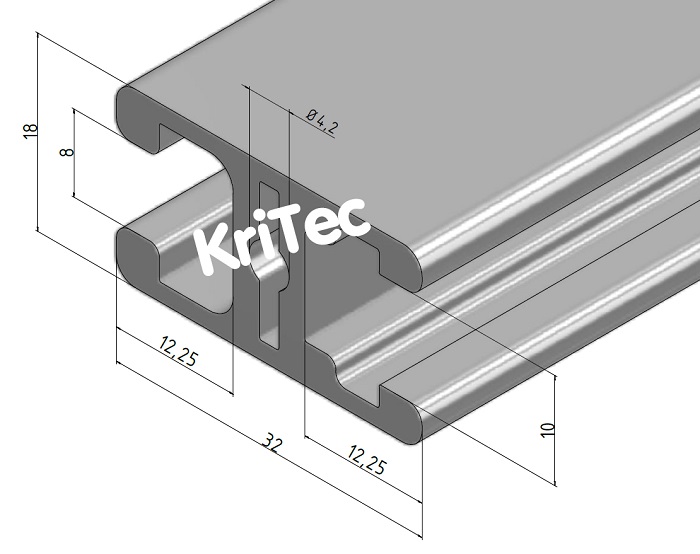KriTec Klemmprofil 8 32x18