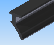 KriTec Dichtprofil 6 Raster 30, 2-4mm schwarz