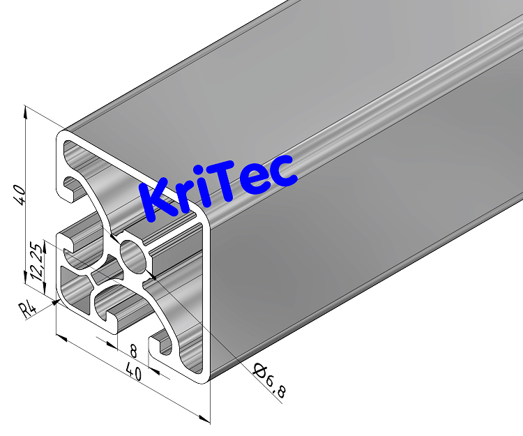 KriTec Profil 8 40x40 2N 90° Eco