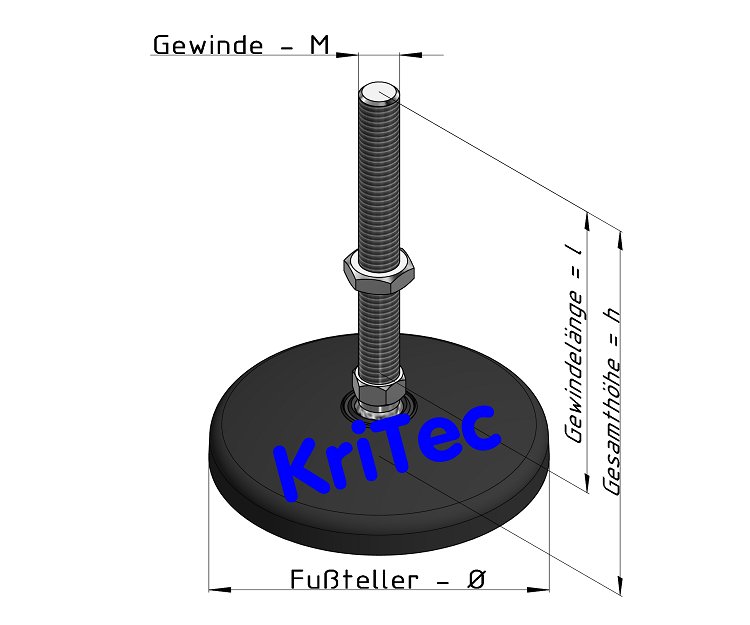 KriTec Stellfuß Zn 100