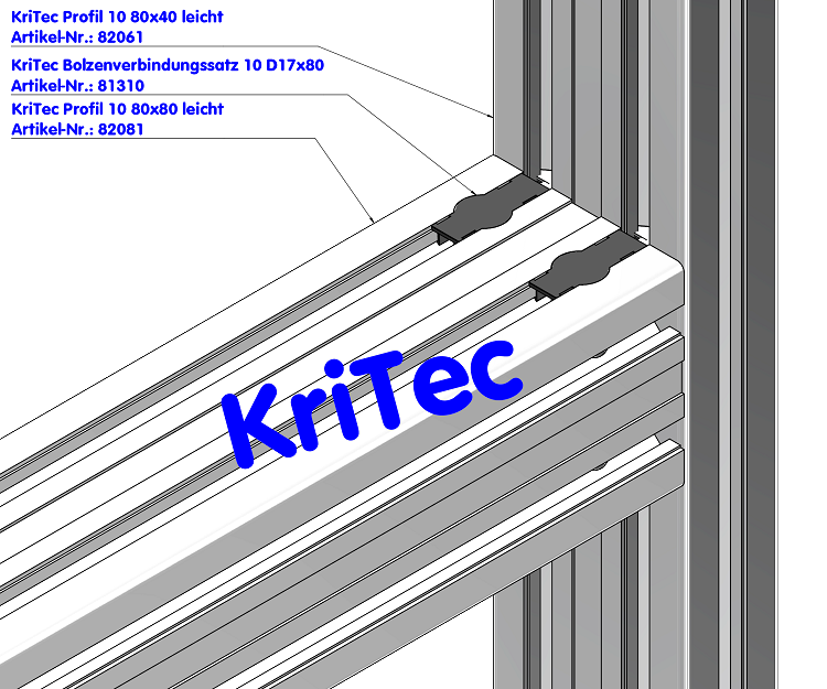 KriTec Bolzenverbindungssatz 10 D17x80