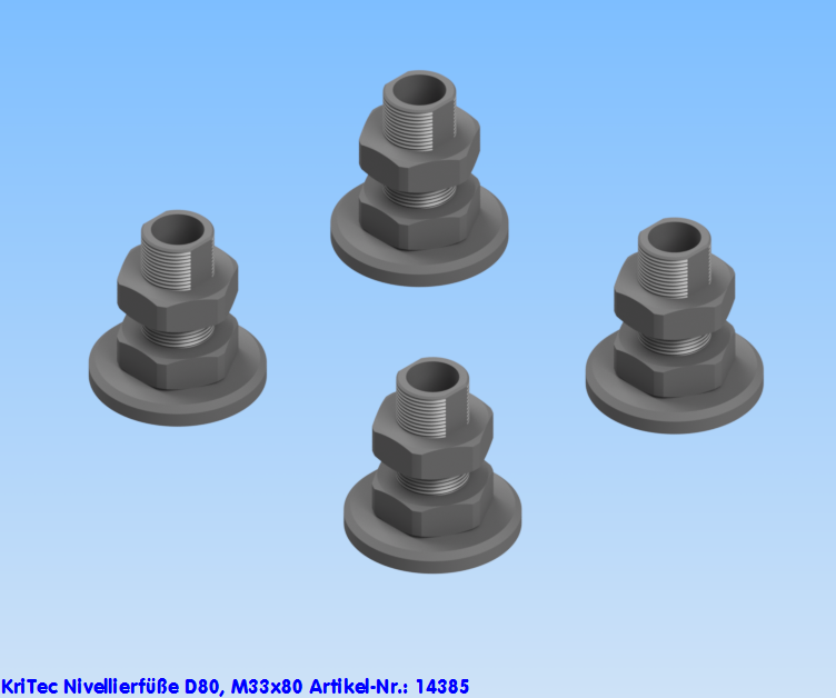 KriTec Nivellierfüße D80, M33x80