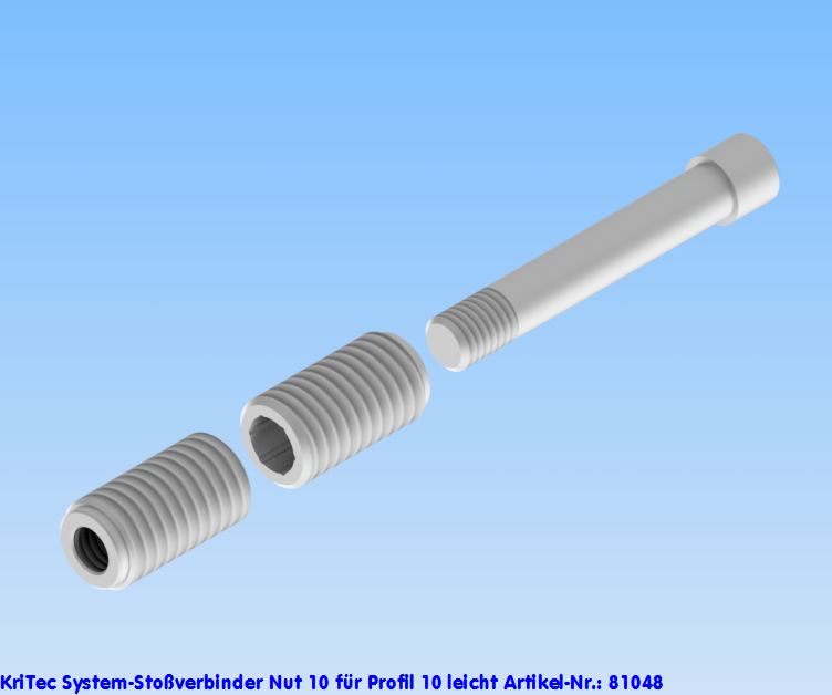 KriTec System-Stoßverbindungssatz 10 für Profil 10 leicht