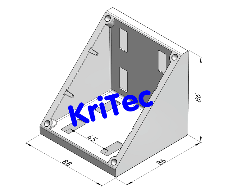 KriTec Alu-Druckgusswinkel 10 90x90x90