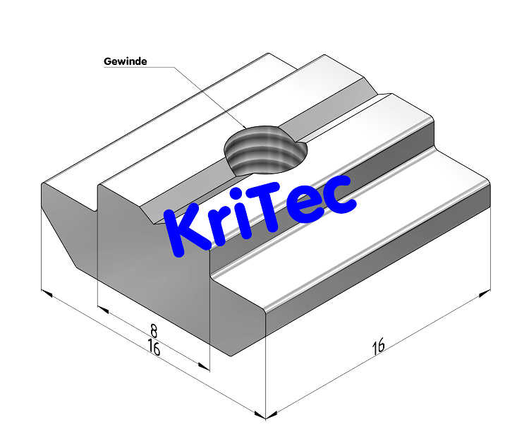 KriTec Nutenstein 8 Raster 30 St mit Steg