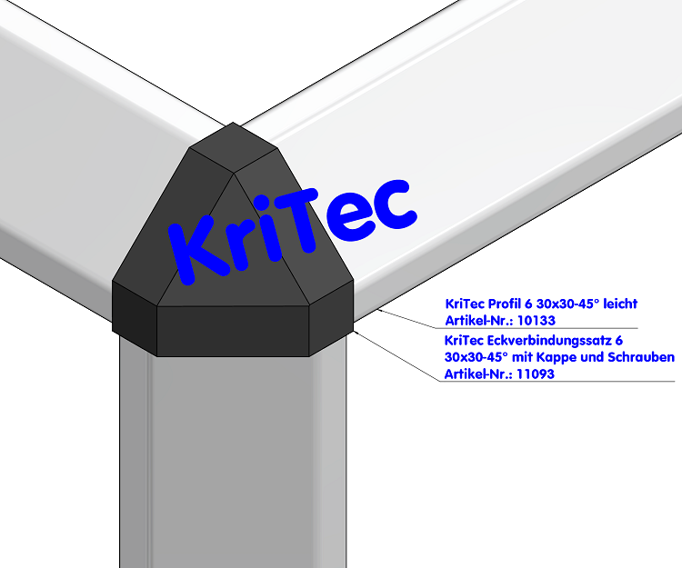 KriTec Eckverbindungssatz 6 30x30-45°