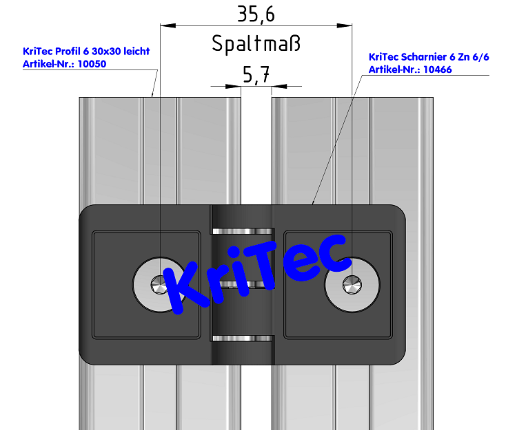 KriTec Scharnier 6 Zn 6/6