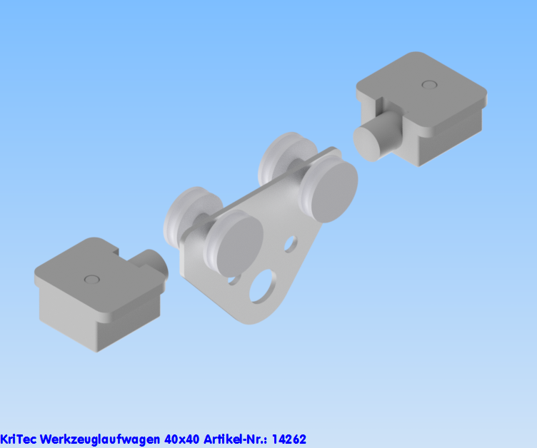 KriTec Werkzeuglaufwagen 40x40
