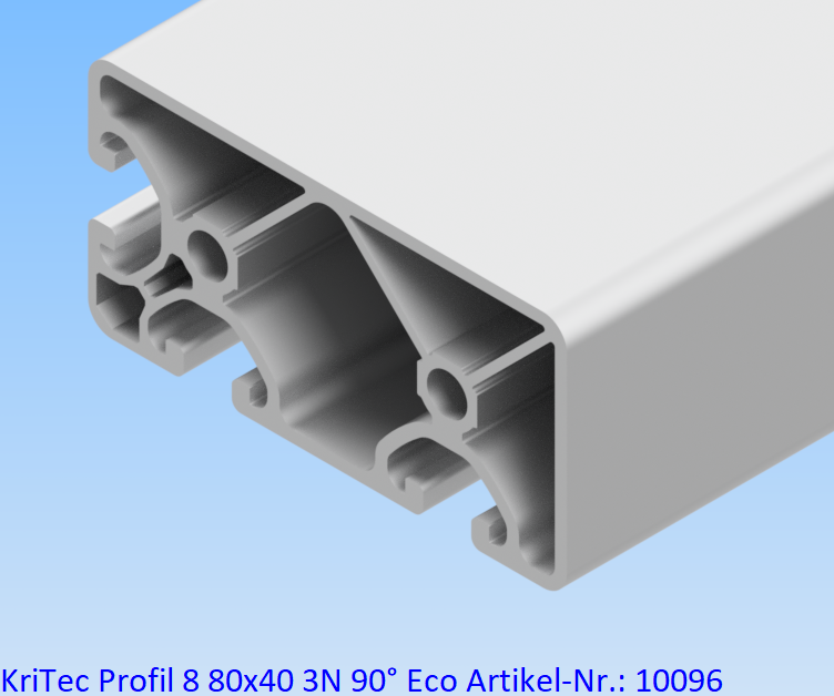 KriTec Profil 8 80x40 3N 90° Eco