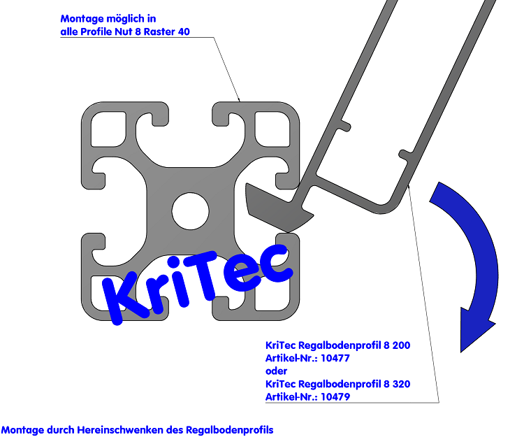 KriTec Regalbodenprofil 8 320