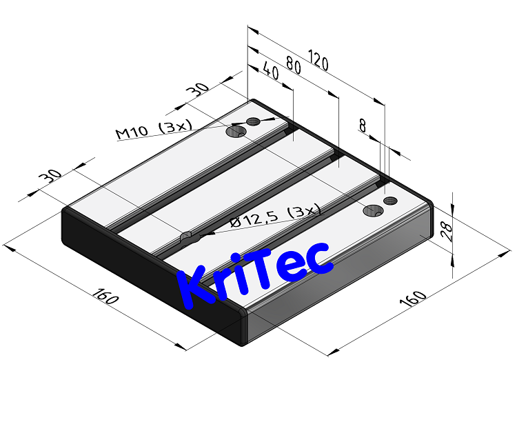 KriTec Bodenplatte 8 160x28