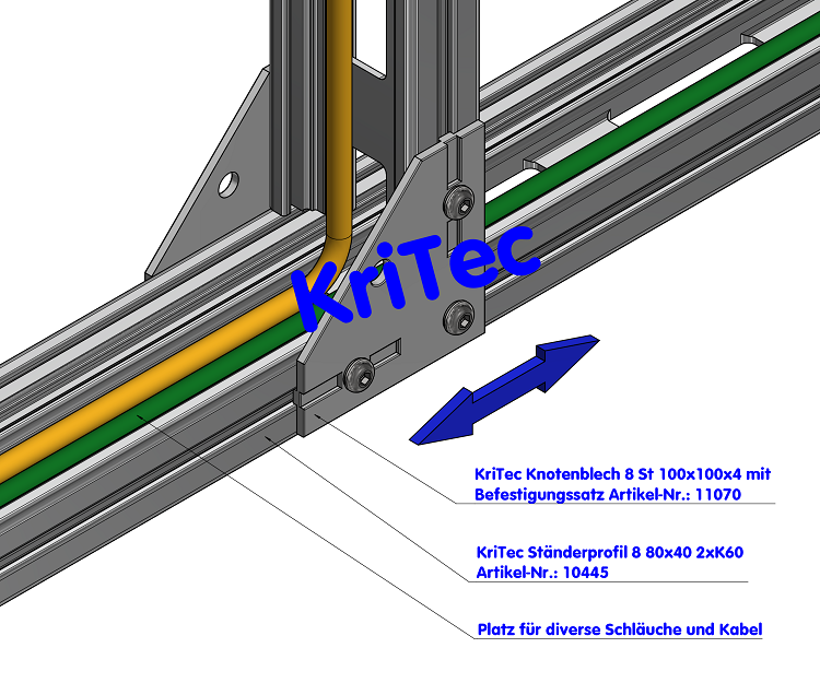 KriTec Knotenblech 8 St 100x100x4