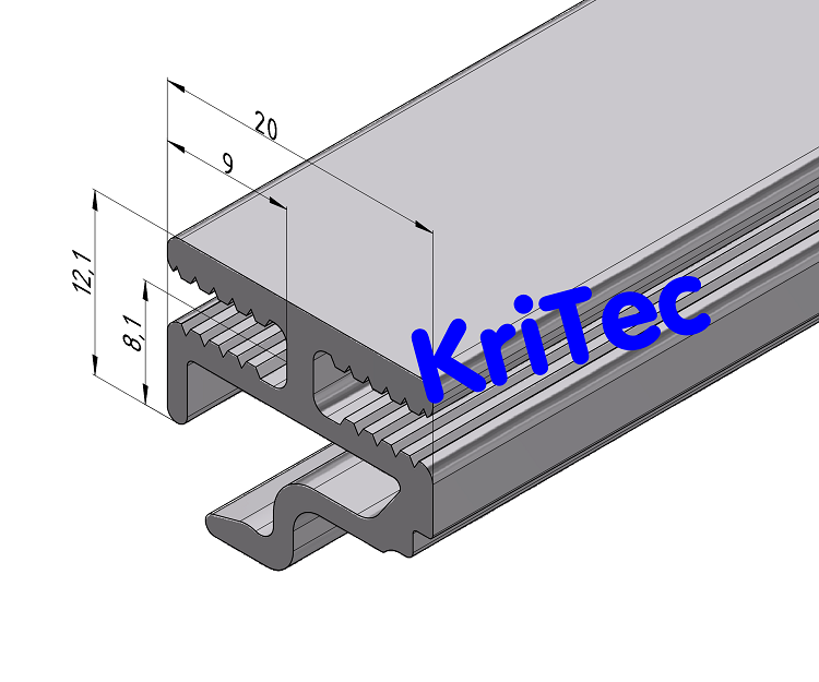 KriTec Winkelschraubleiste 8 Al E, natur