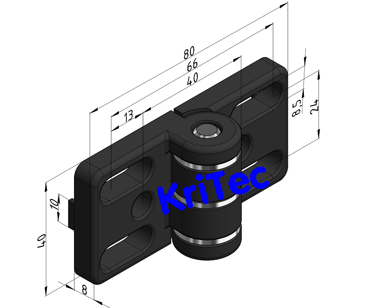 KriTec Scharnier 10 40 Zn