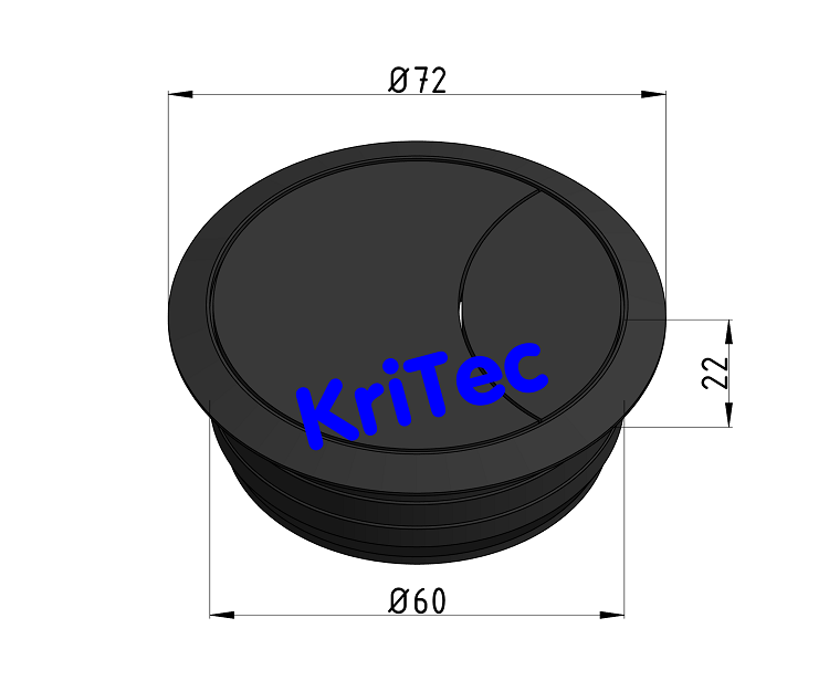 KriTec Kabeldurchlass Ø60