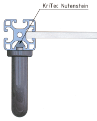 KriTec Handgriff Al 200 gerade, schwarz