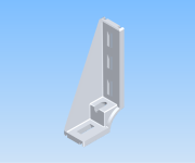 KriTec Fundamentwinkel 10 180x45 GD-Al, blank