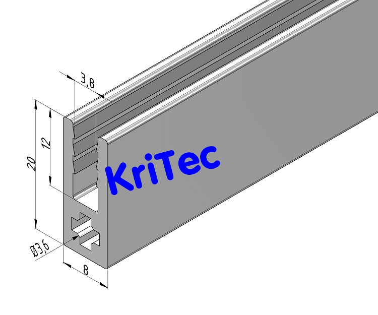 KriTec Platteneinfassprofil 8 20x8