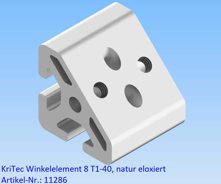KriTec Winkelelemente 8 T1-40, natur eloxiert