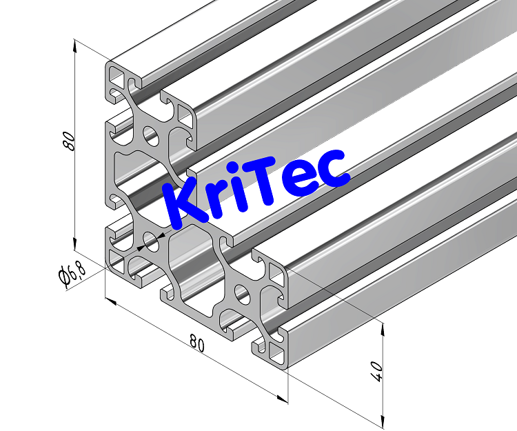 KriTec Winkelprofil 8 W80x80x40 leicht
