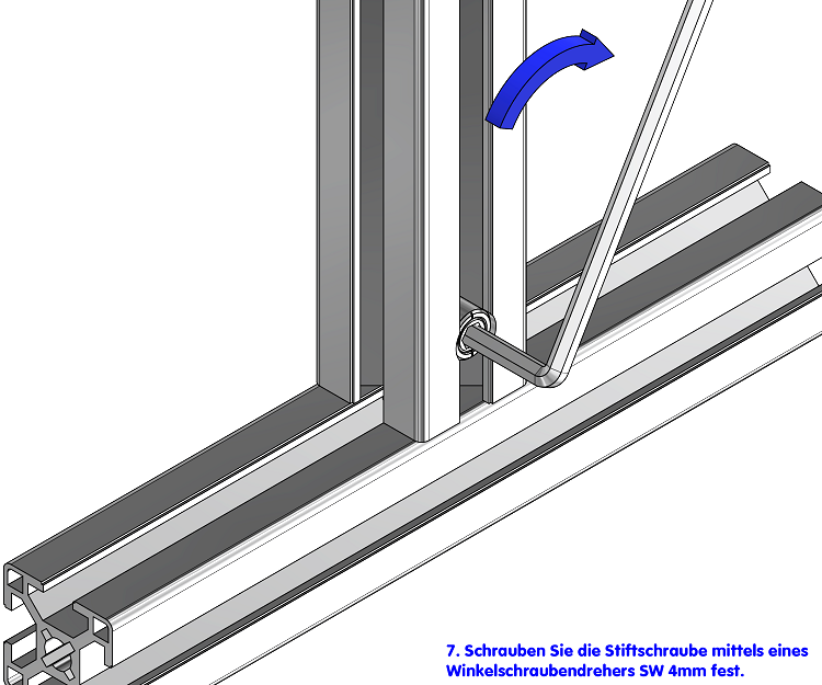 KriTec Schnellspannverbinder 0° 8 Raster 30