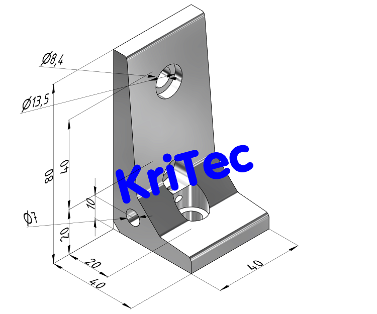 KriTec Winkel 8 80x40x40